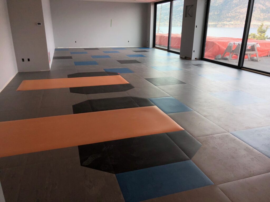 Custom residential gym flooring