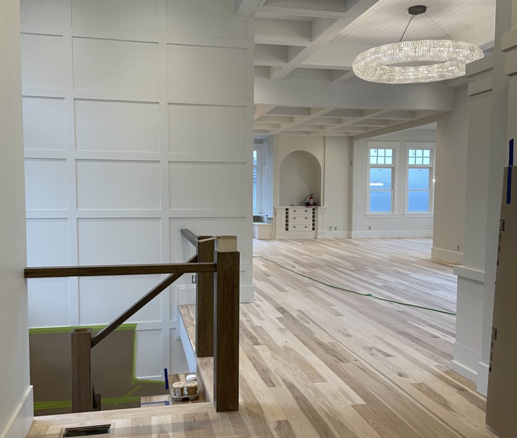 Site finished hickory hardwood floors