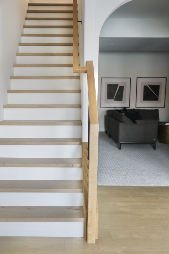 Unlocked Potential painted stair risers design