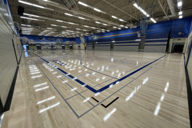 The making of a new gym floor 🏀