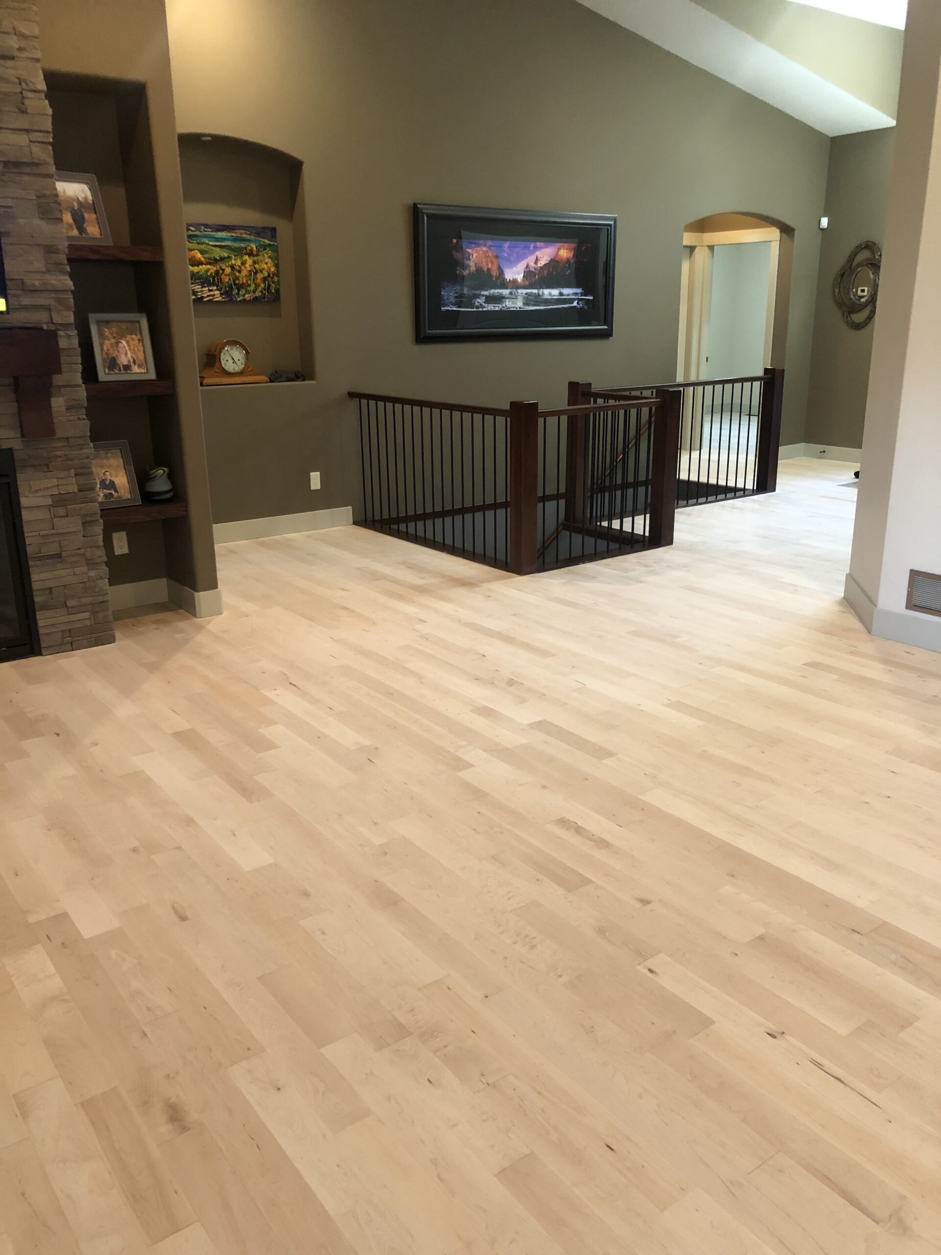 Refinished hardwood floor after professional hardwood floor refinish